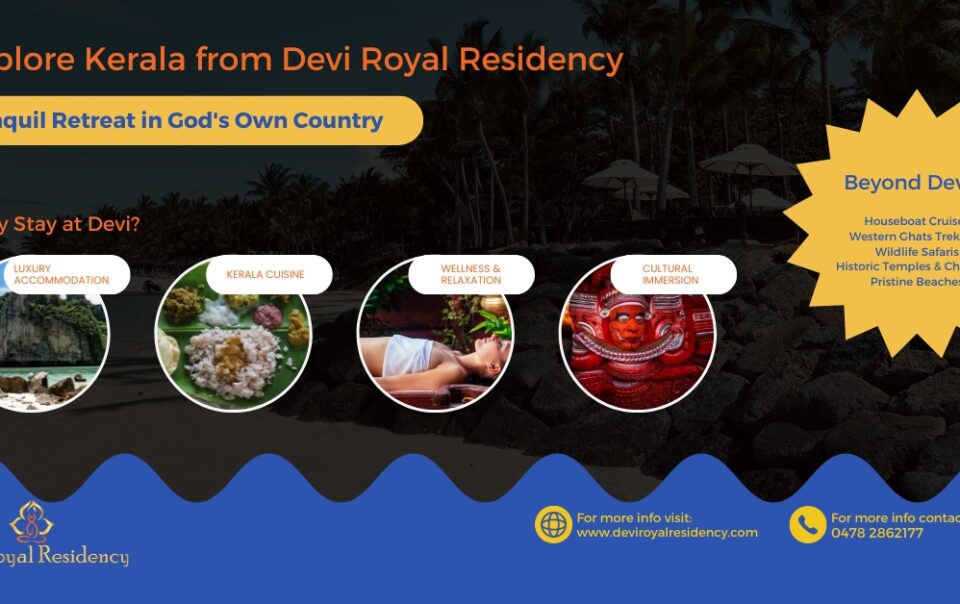 Let us submerge in the essence of exploring Kerala and the experience of staying at Devi. This will give you a glimpse of serenity & beauty.