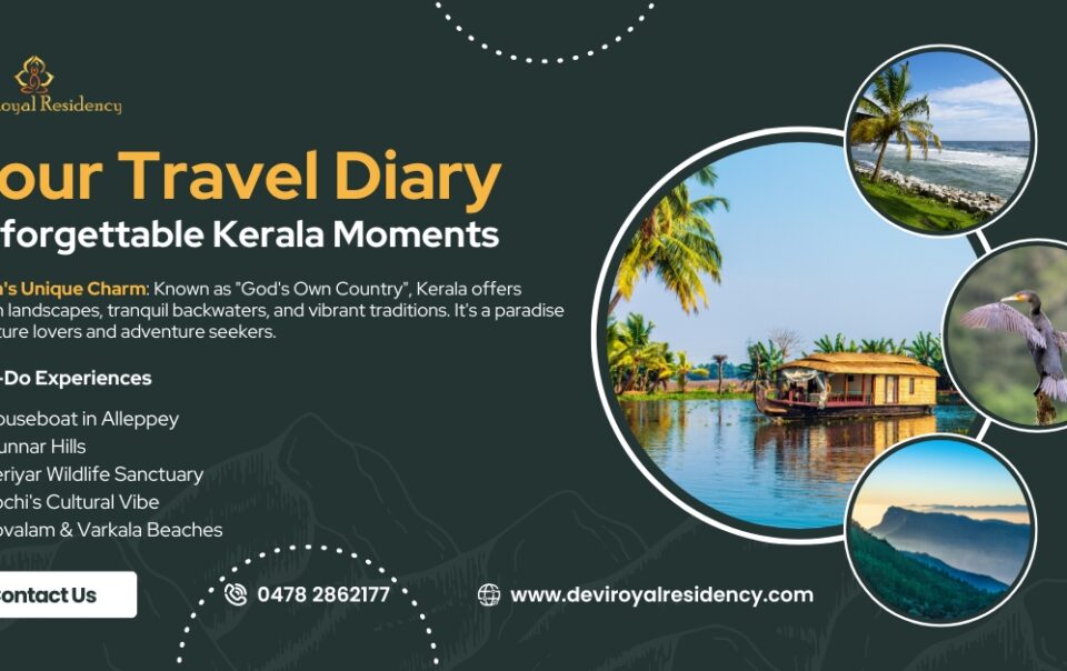 As a vacationer, when you record your journey in Kerala, your travel diary will become a collection of unforgettable moments in Kerala.