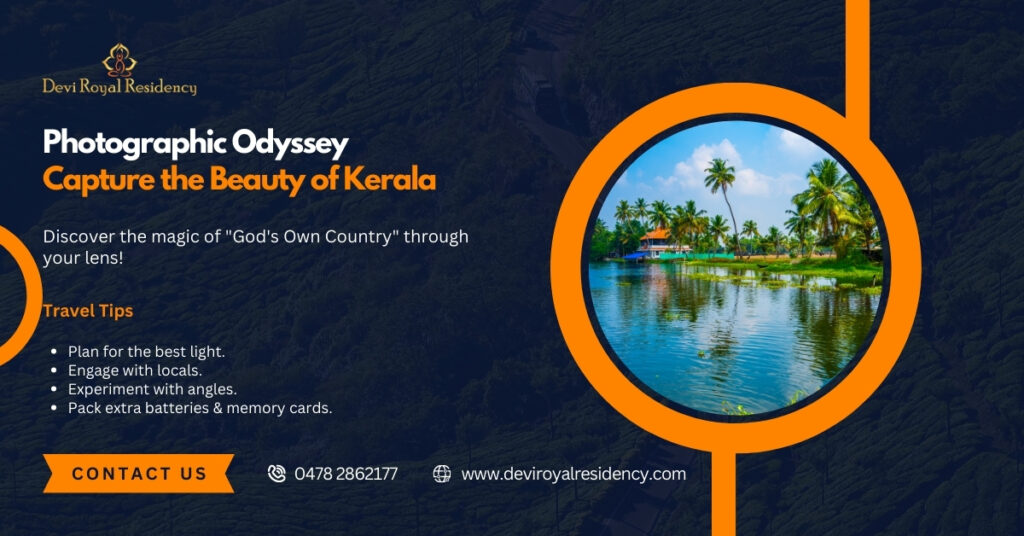 As you begin your photography journey to this amazing land & record the beauty of Kerala, the place beckons with its eternal appeal.