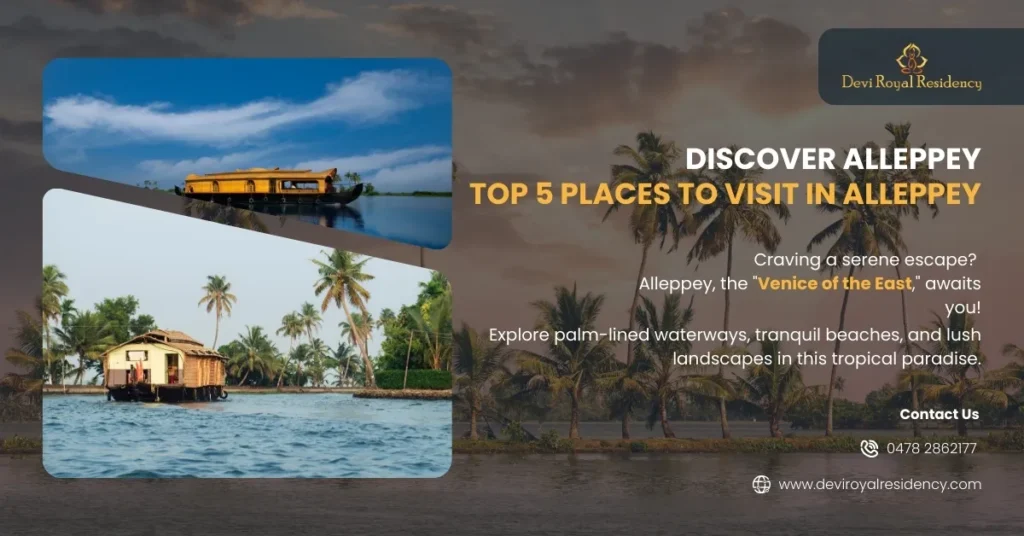 Let us provide you with a textual glimpse of top 5 places to visit in Alleppey that would steer you towards your next Kerala vacation!