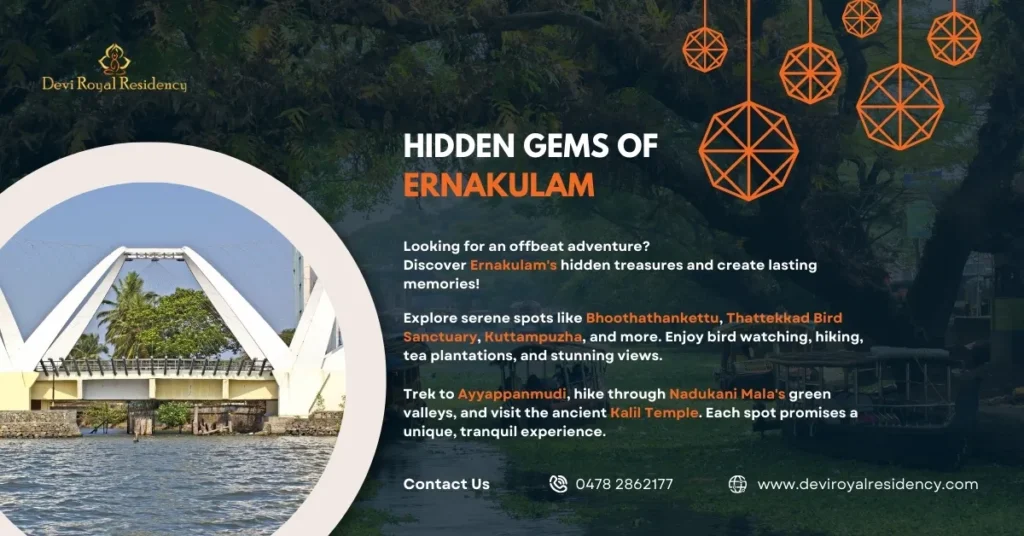 Discover the hidden tourist places in Ernakulam, Kerala. From emerald woods to tranquil riverbanks, find the ideal scenic locations.