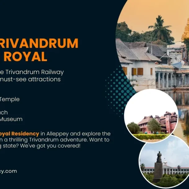 Discover the most popular tourist places near Trivandrum Railway Station including Zoo and Padmanabhaswamy Temple.