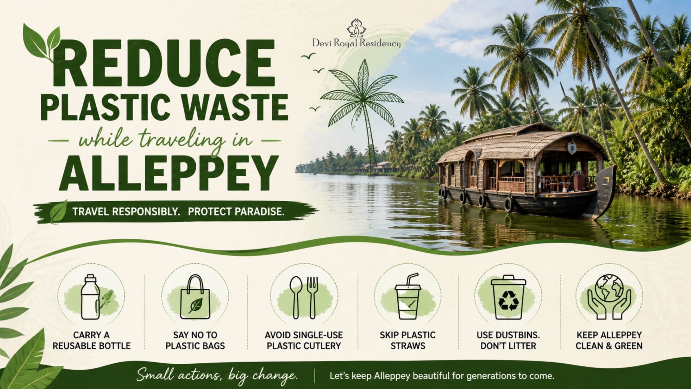 Reduce Plastic Waste While Traveling in Alleppey