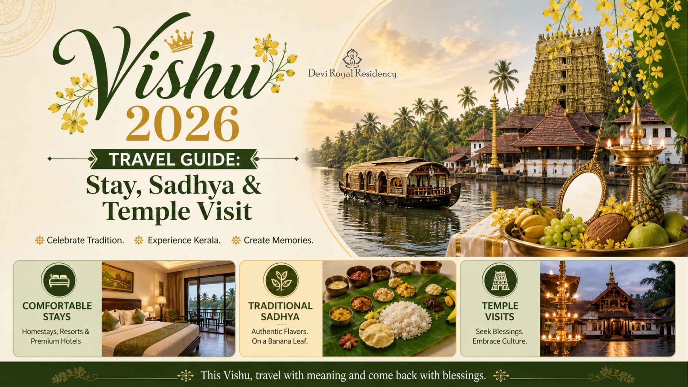 Vishu 2026 Travel Guide: Stay, Sadhya & Temple Visit