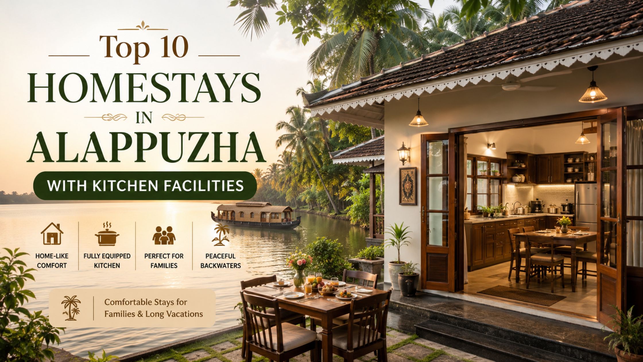 Top 10 Homestays in Alappuzha with Kitchen Facilities