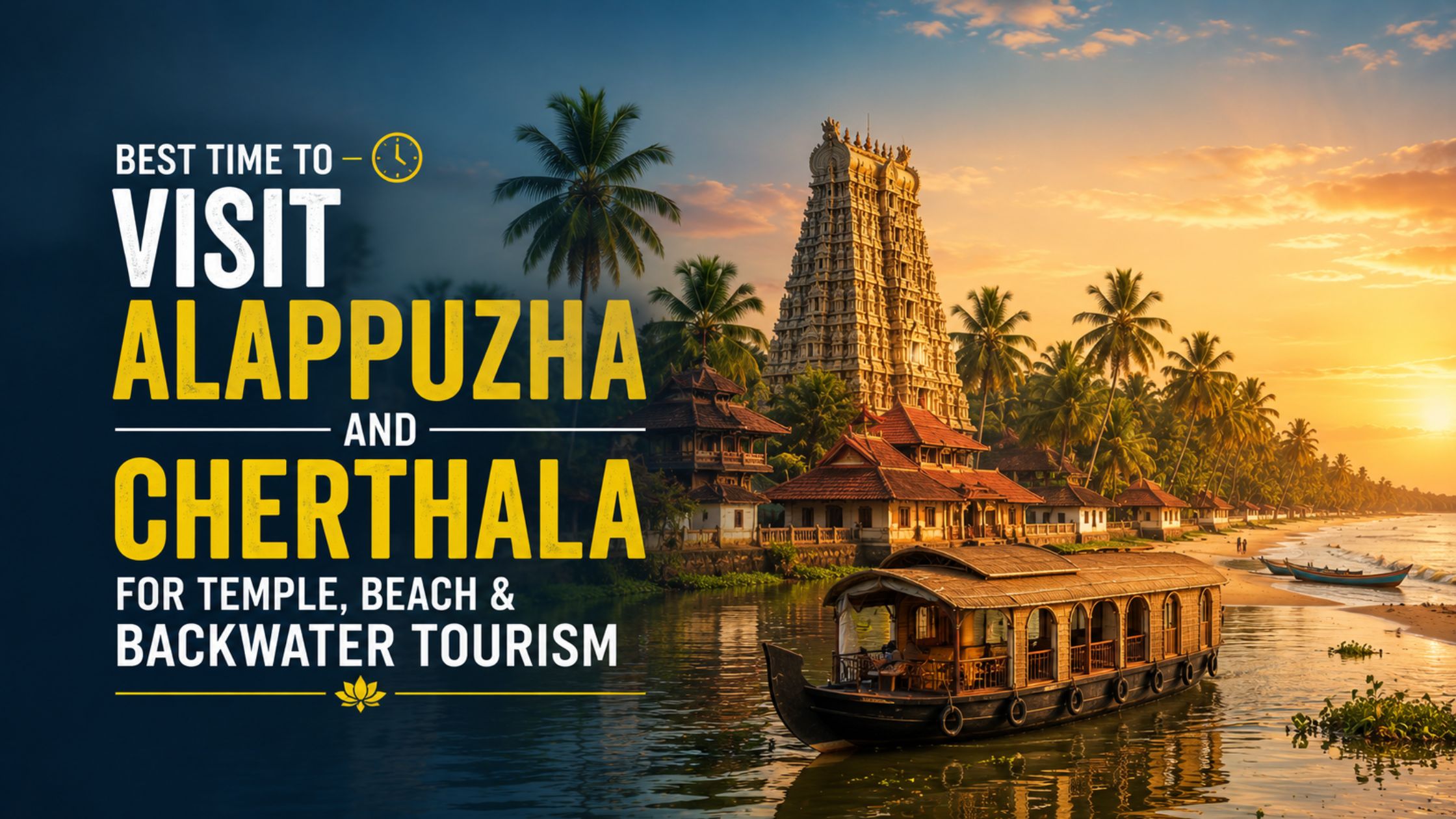 Best Time to Visit Alappuzha and Cherthala for Temple, Beach & Backwater Tourism